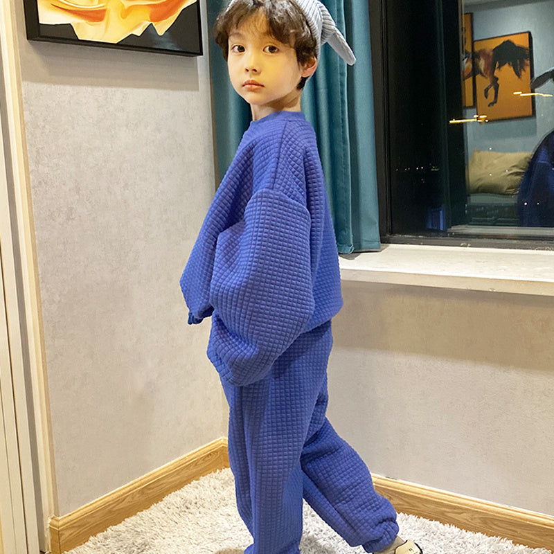 Fashion Simple Solid Color Boy Suit