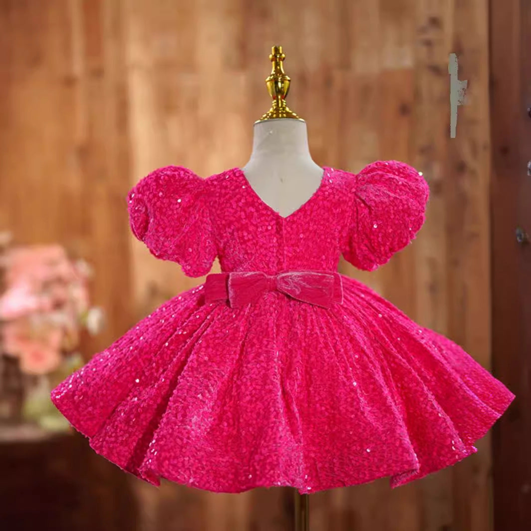 Girl Jumpsuit Costume Western Style Flower Girl Short Skirt