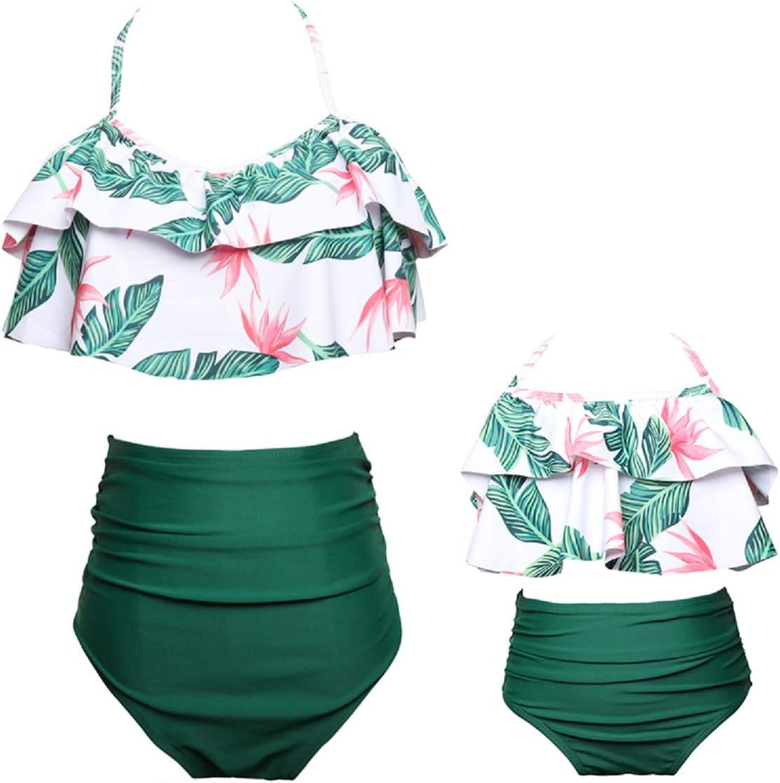 Mother Daughter Swimsuit Family Matching Bikini Set Girls Swimwear