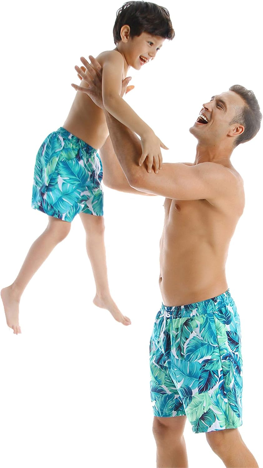 Family Matching Bathing Suits Father and Son Matching Swim Trunks
