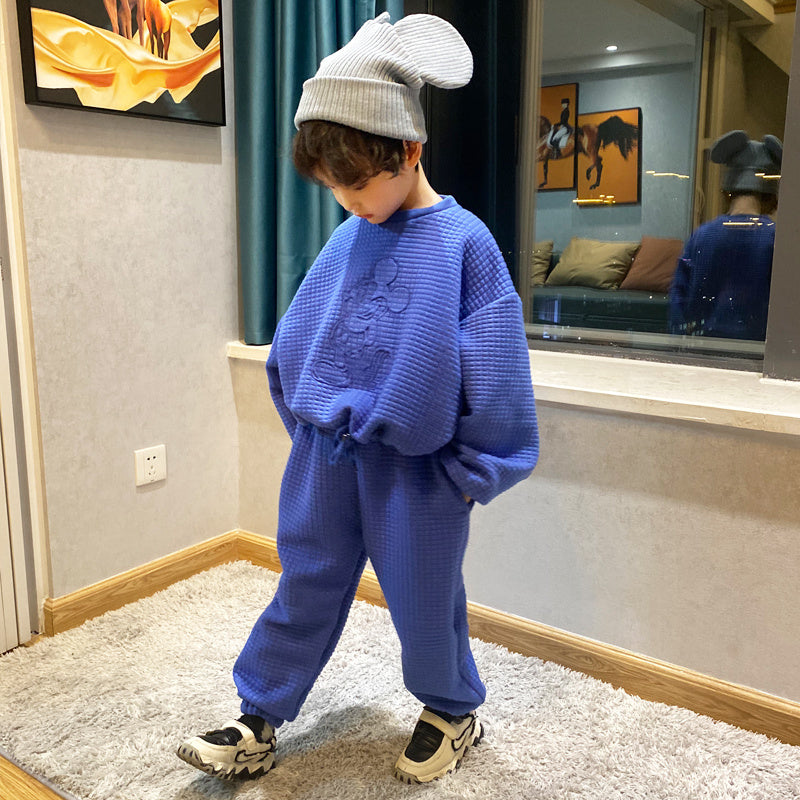 Fashion Simple Solid Color Boy Suit