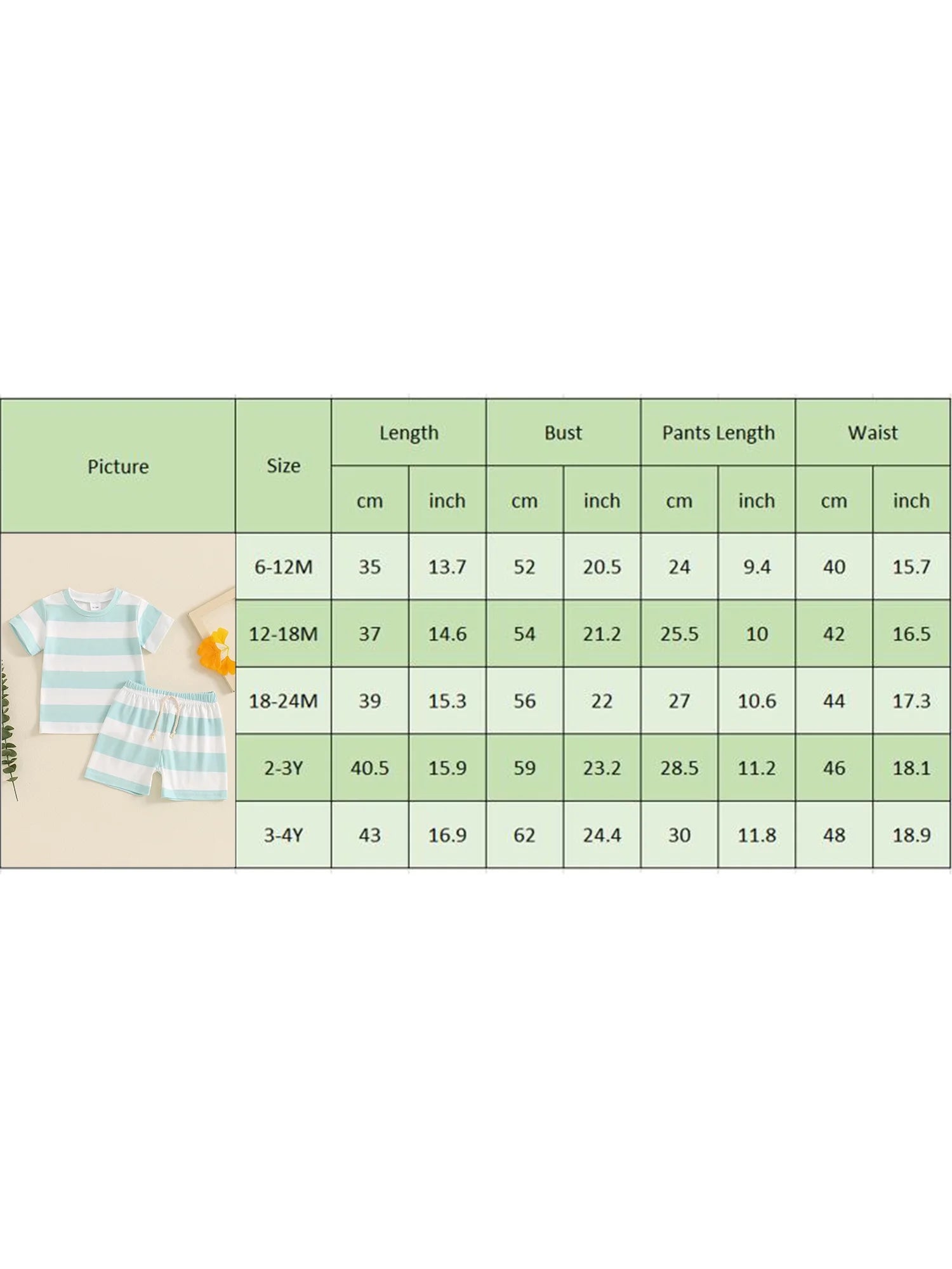 Baby Toddler Boys Summer Outfits Striped Print Short Sleeves T-Shirt and Elastic Shorts Set for 2 Piece Vacation Clothes Set 6M-4T