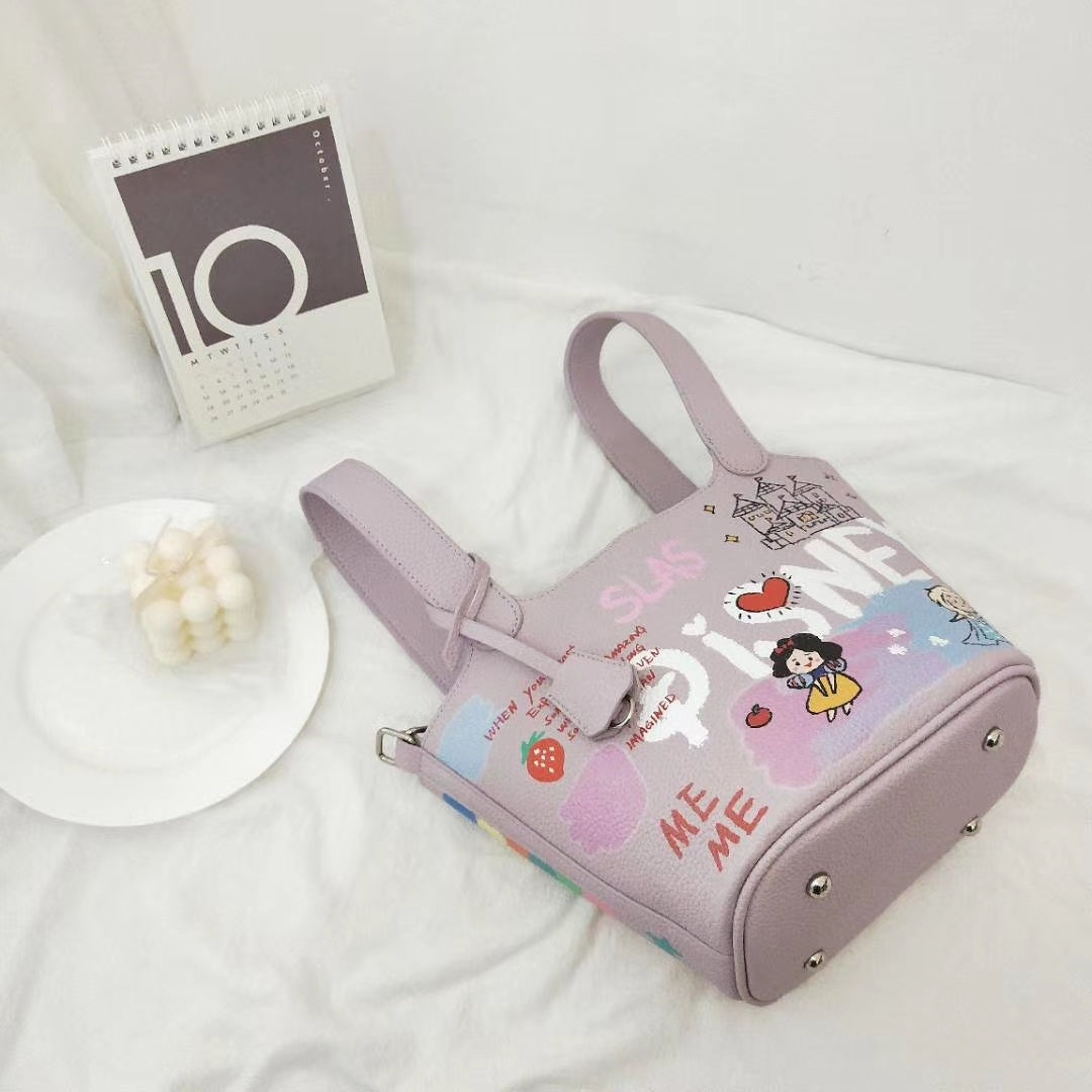Girl heart cartoon bucket bag