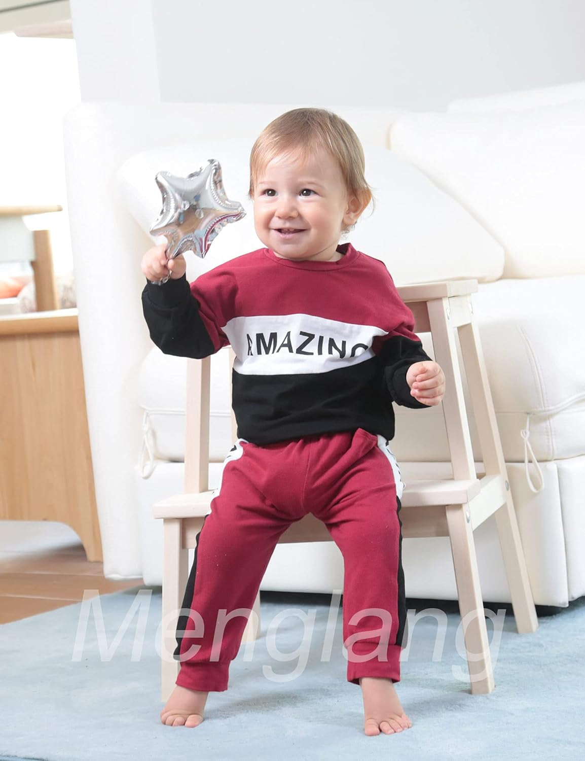 Toddler Boy Clothes Letter Long Sleeve Tops Sweatshirt Pants Toddler Outfits for Boys Fall Clothes 18M-6T