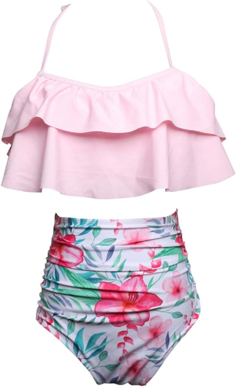 Mother Daughter Swimsuit Family Matching Bikini Set Girls Swimwear