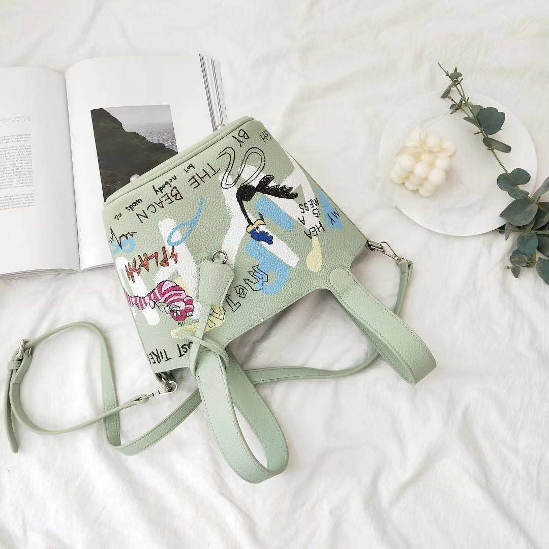 Girl heart cartoon bucket bag