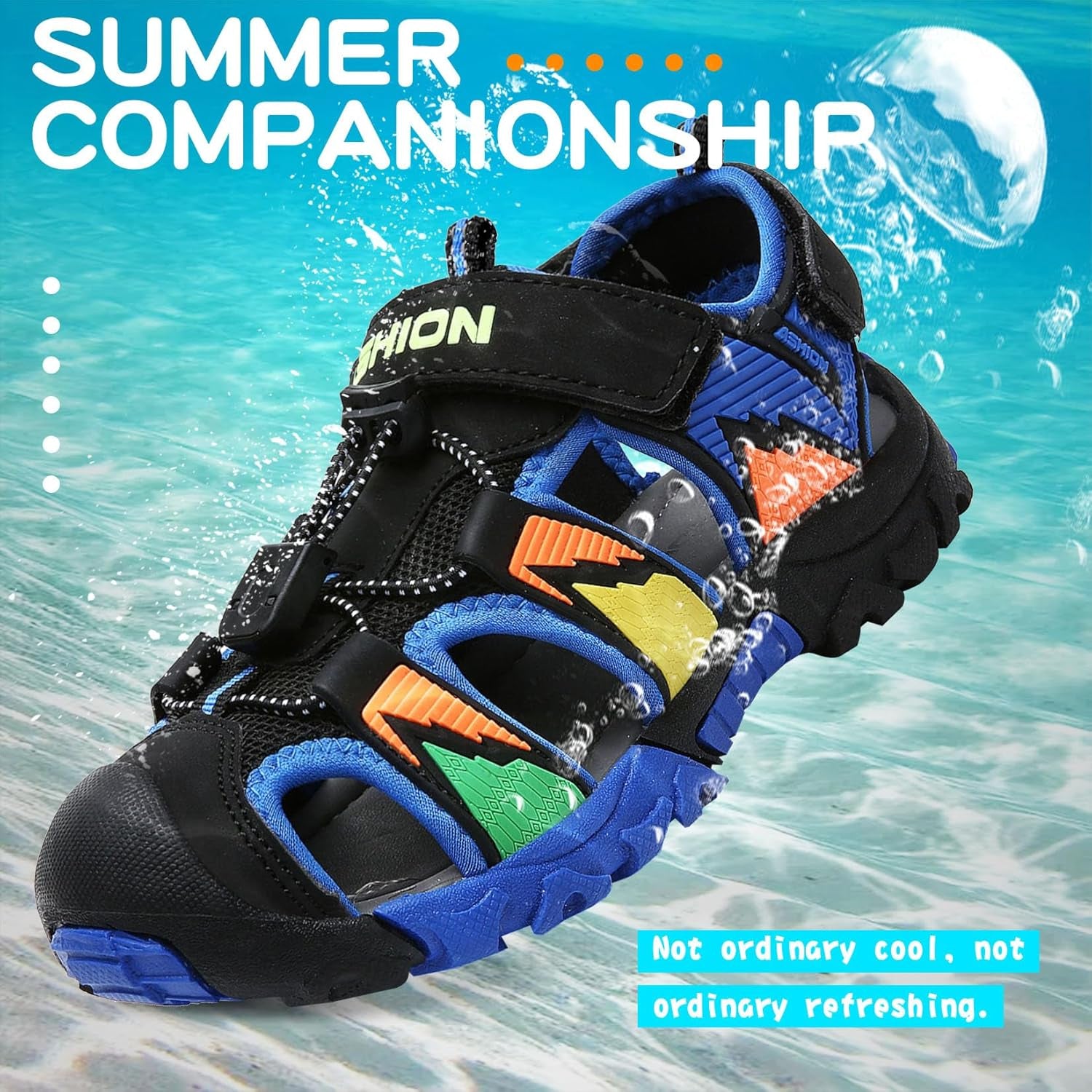 Boys Sandals Closed Toe Sport Sandals Summer Shoes for Kids Walking Hiking Athletic Outdoor