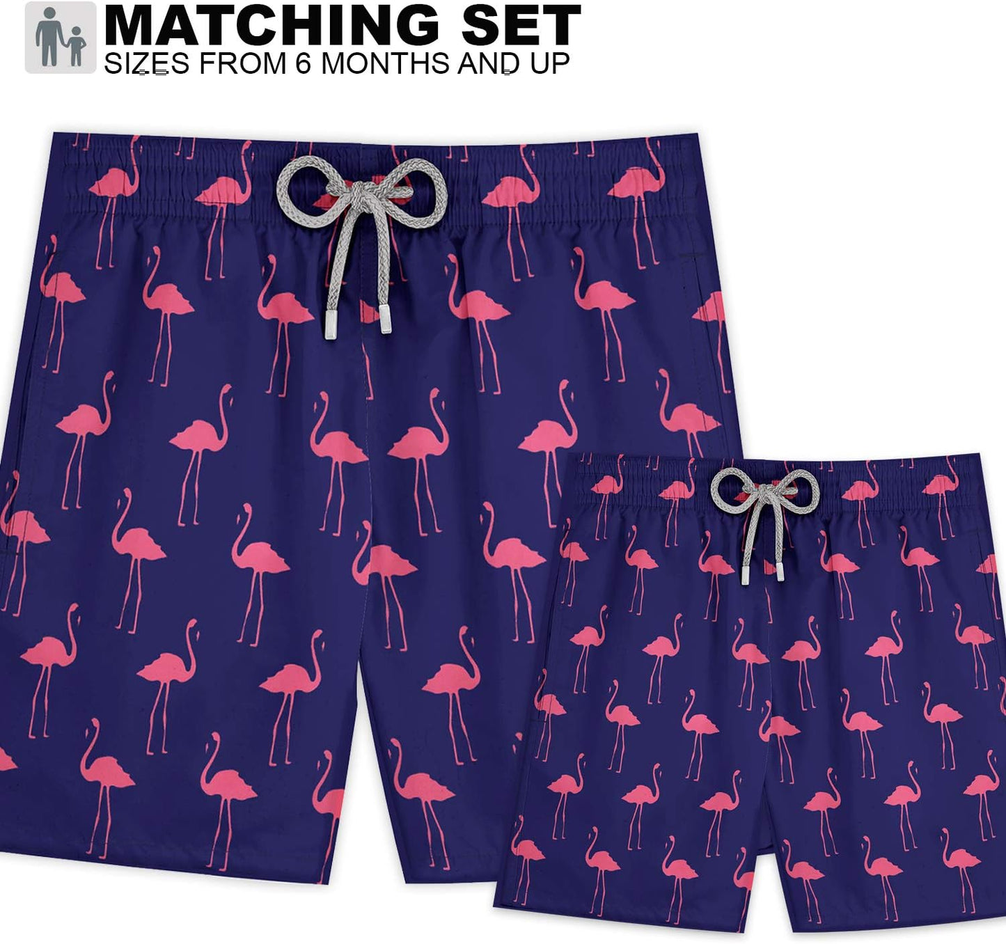 Stivali Father Son Matching Swim Trunks - Modern Swimming Trunk Set - Daddy Son Bathing Suits