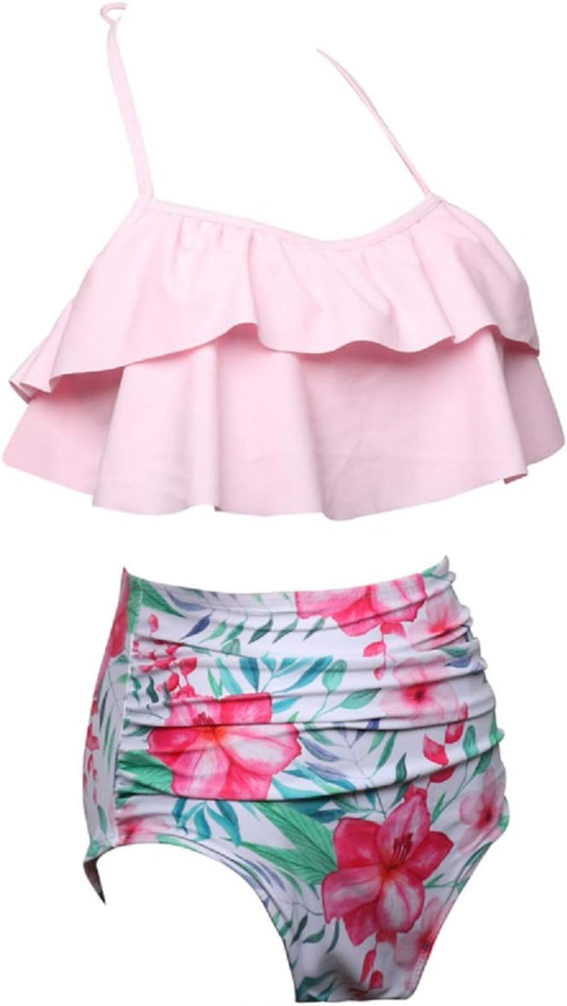 Mother Daughter Swimsuit Family Matching Bikini Set Girls Swimwear