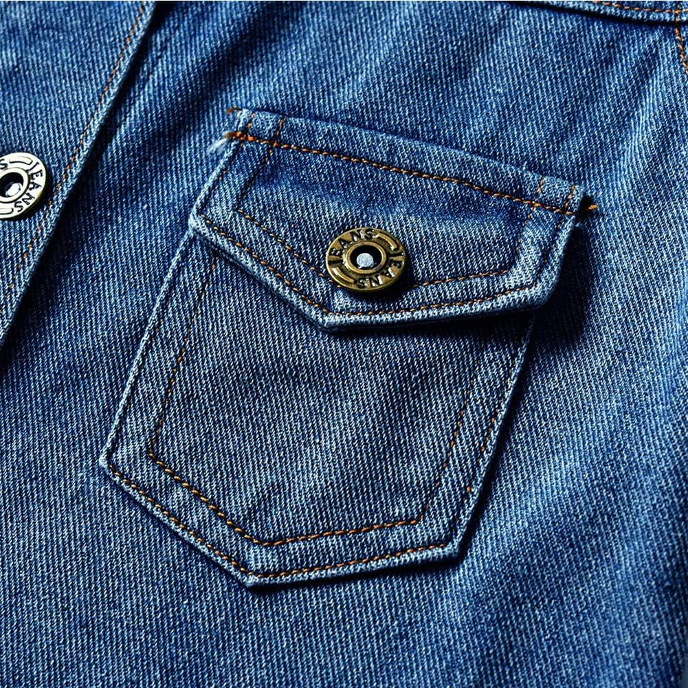 Toddler Baby Boy Girl Denim Jackets Button down Jeans Jacket Top Coat Ripped Cowboy Outwear Hooded Winter Fall Clothes