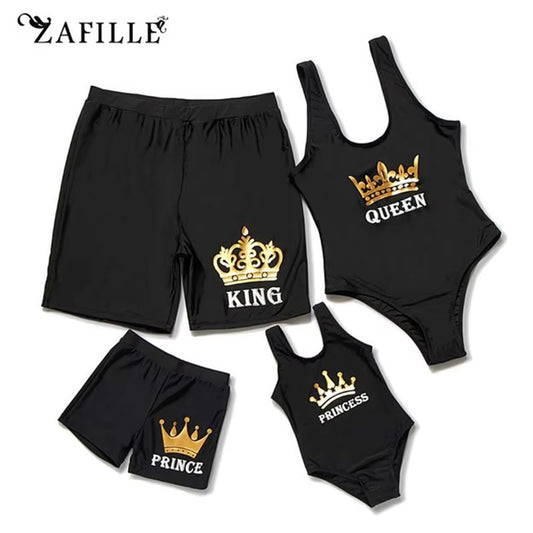 Family Swimwear Men Swim Family Swimsuit Women Floral Transparent Swimsuit Mesh Boy Beach Shorts Women Girls Swimwear