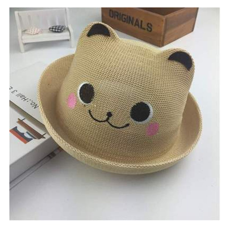 month baby straw boy sun hat