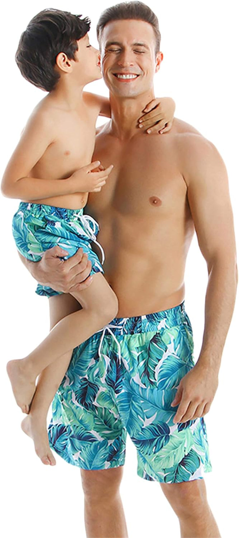 Family Matching Bathing Suits Father and Son Matching Swim Trunks