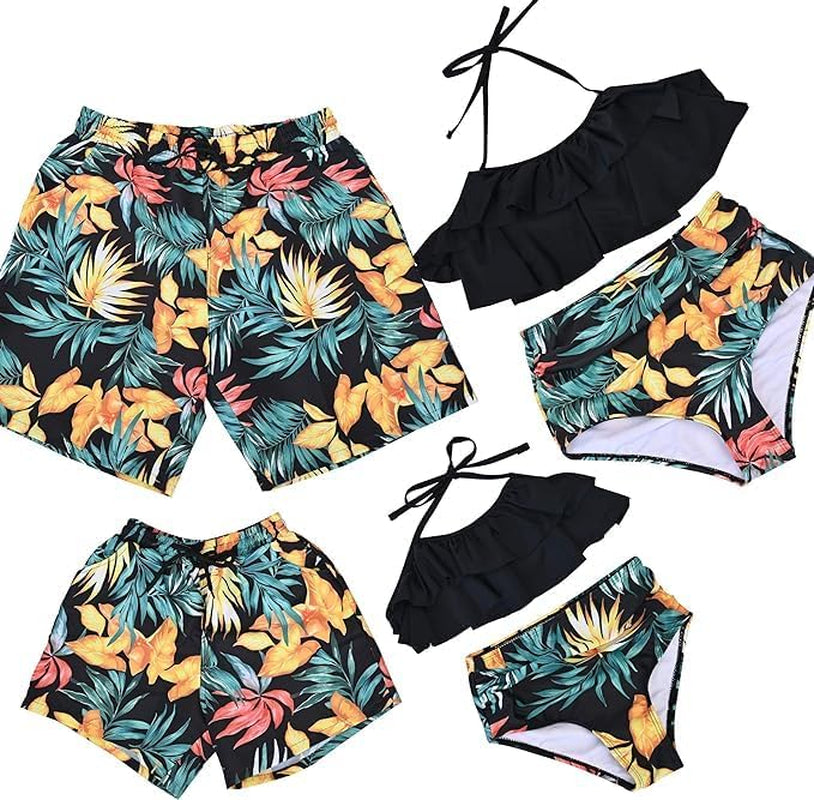 Couples Matching Swimsuit Family Matching Swimwears Dad and Me Matching Swiming Shorts