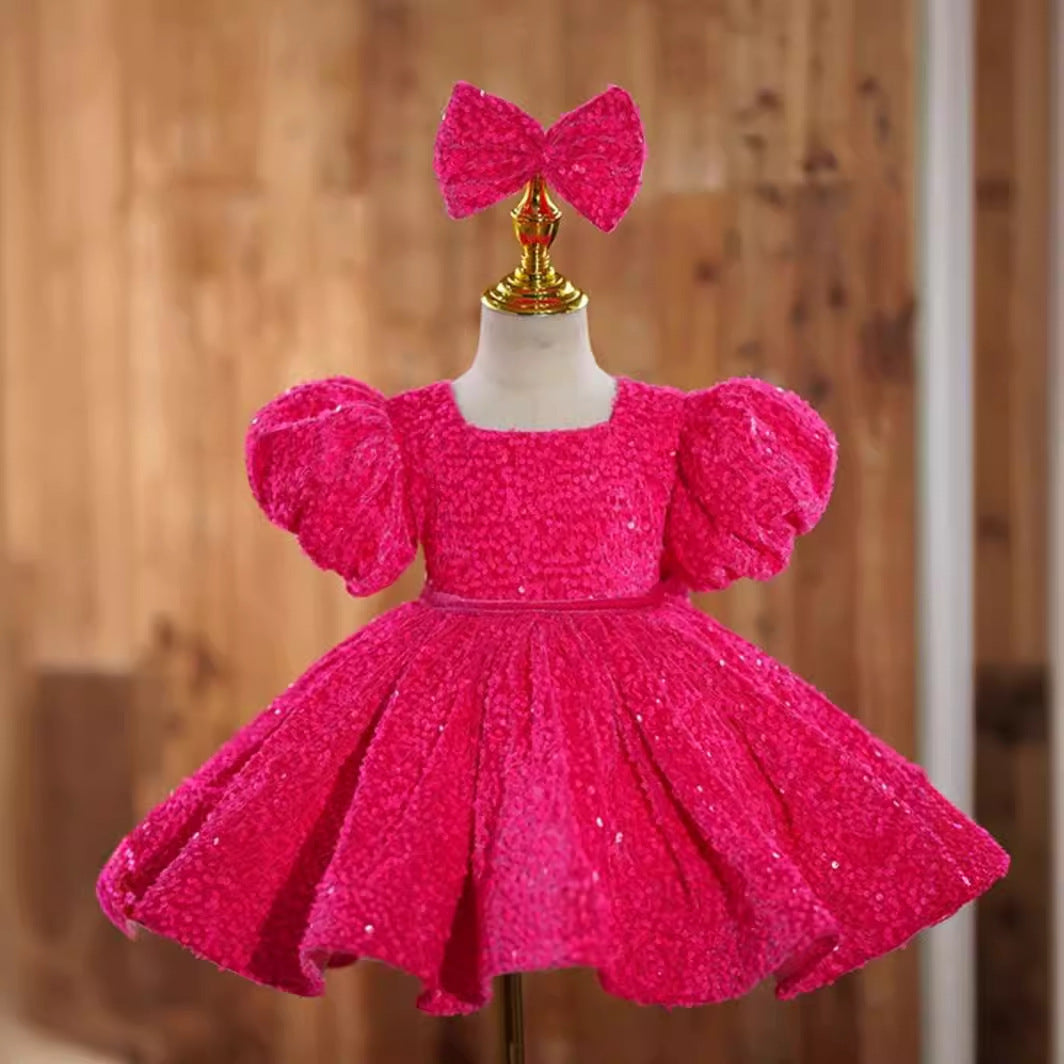 Girl Jumpsuit Costume Western Style Flower Girl Short Skirt