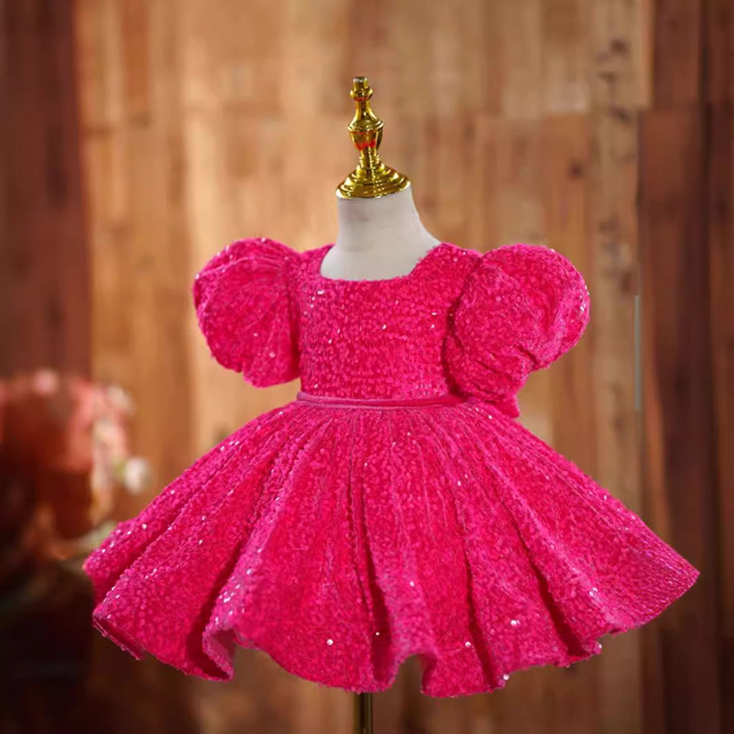 Girl Jumpsuit Costume Western Style Flower Girl Short Skirt