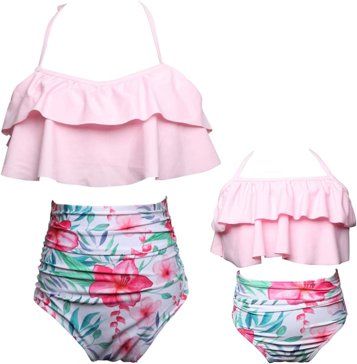 Mother Daughter Swimsuit Family Matching Bikini Set Girls Swimwear