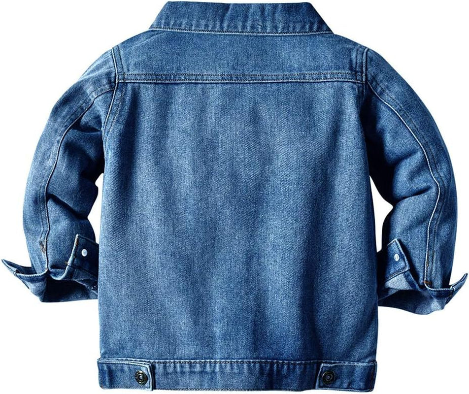 Toddler Baby Boy Girl Denim Jackets Button down Jeans Jacket Top Coat Ripped Cowboy Outwear Hooded Winter Fall Clothes